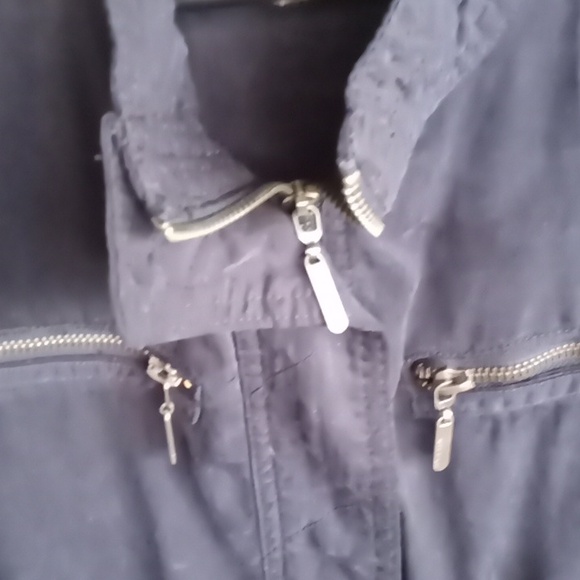 Max Jeans navy blue zippered jacket size M. - Picture 2 of 10